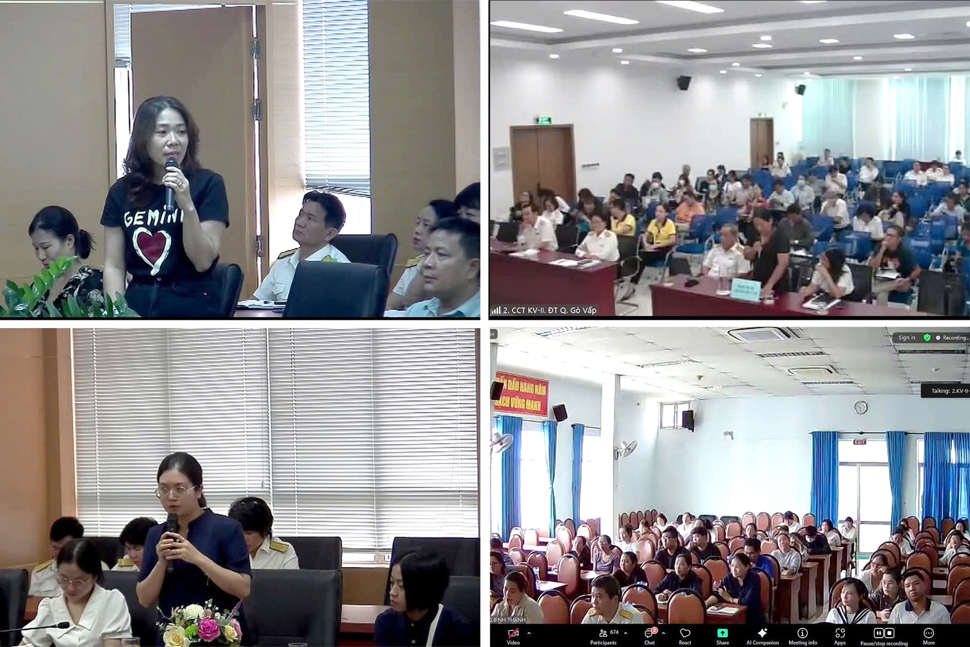 Người nộp thuế là các hộ kinh doanh trao đổi trực tiếp tại hội nghị từ điểm cầu tại các địa phương