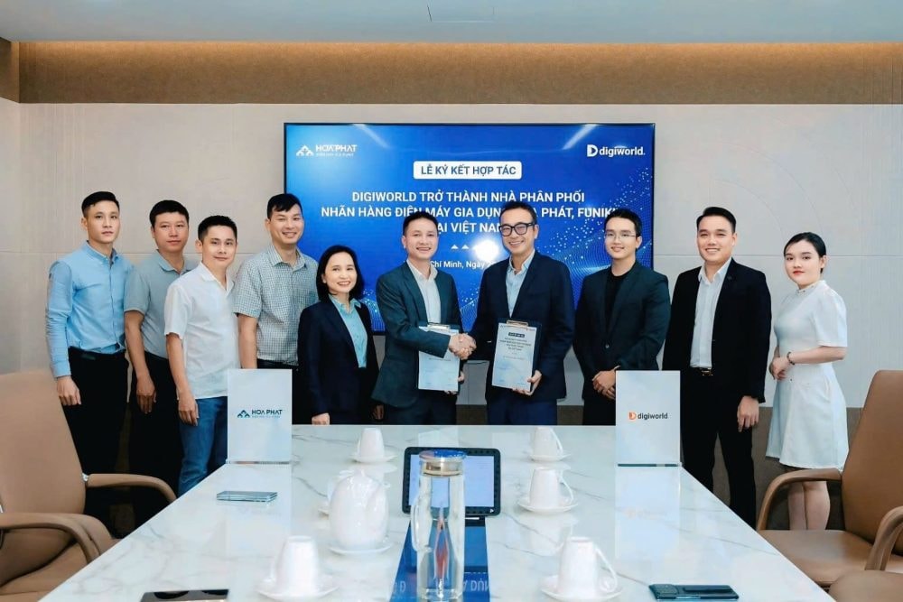 Digiworld chính thức trở thành nhà phân phối các sản phẩm điện máy Hòa Phát, Funiki trên toàn