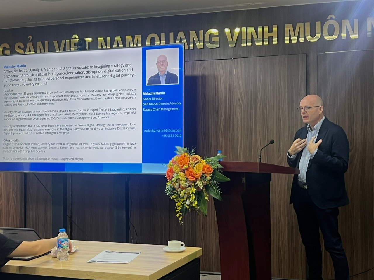 Ông Malachy Martin, Giám đốc Cấp cao phụ trách Tư vấn Chuỗi Cung ứng Toàn cầu của SAP.