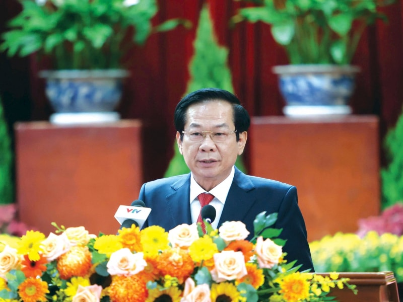 Bí thư Thành ủy Cần Thơ Đỗ Thanh Bình phát biểu nhận nhiệm vụ.