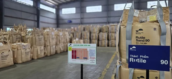 Sản phẩm của Cổ phần chế biến khoáng sản Titan Hoàng Long (Ảnh SGGP)