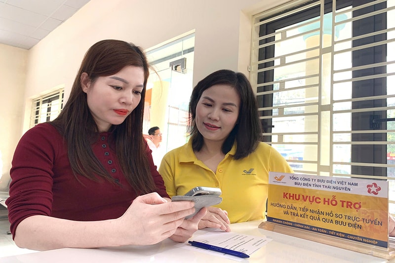 Trung tâm Phục vụ Hành chính công xã La Hiên đặt tại trụ sở Bưu cục La Hiên, Bưu điện Khu vực Đồng Hỷ - Võ Nhai, tỉnh Thái Nguyên (1)