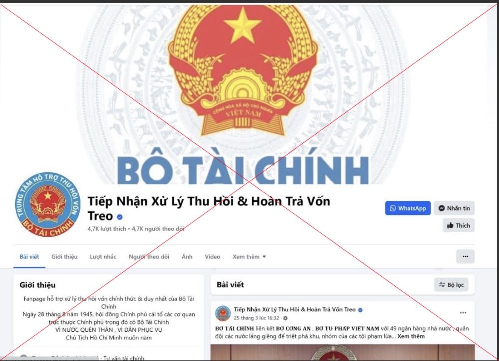 Cảnh báo giả mạo Cổng thông tin điện tử Bộ Tài chính để lừa đảo