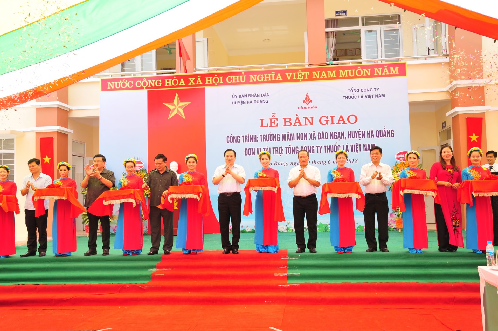 Tài trợ xây dựng Trường mầm non Đào ngạn tại huyện nghèo Hà Quảng