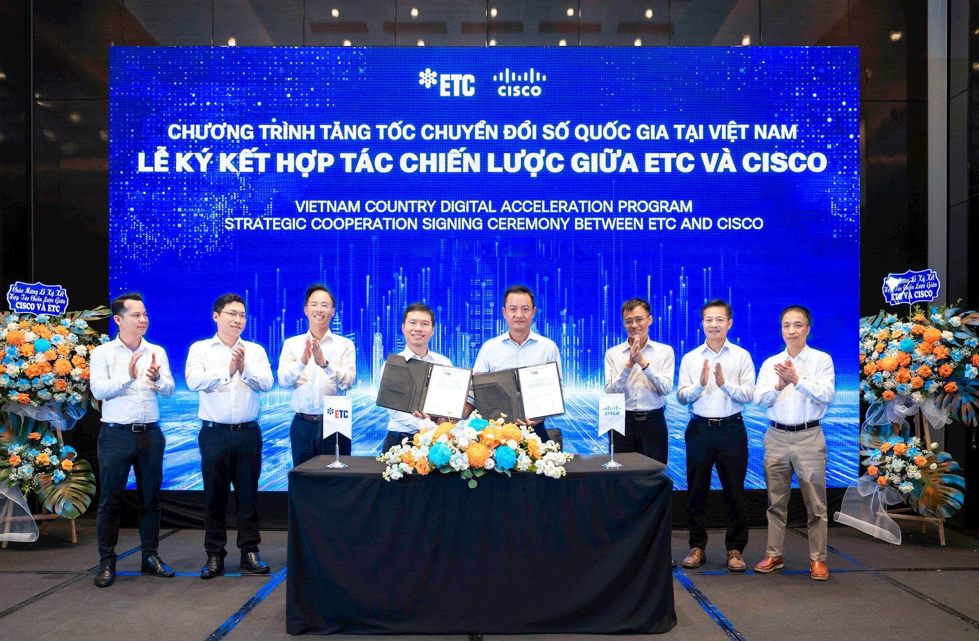 Lễ ký kết đánh dấu bước tiến quan trọng trong quan hệ hợp tác hơn 20 năm giữa Cisco và ETC