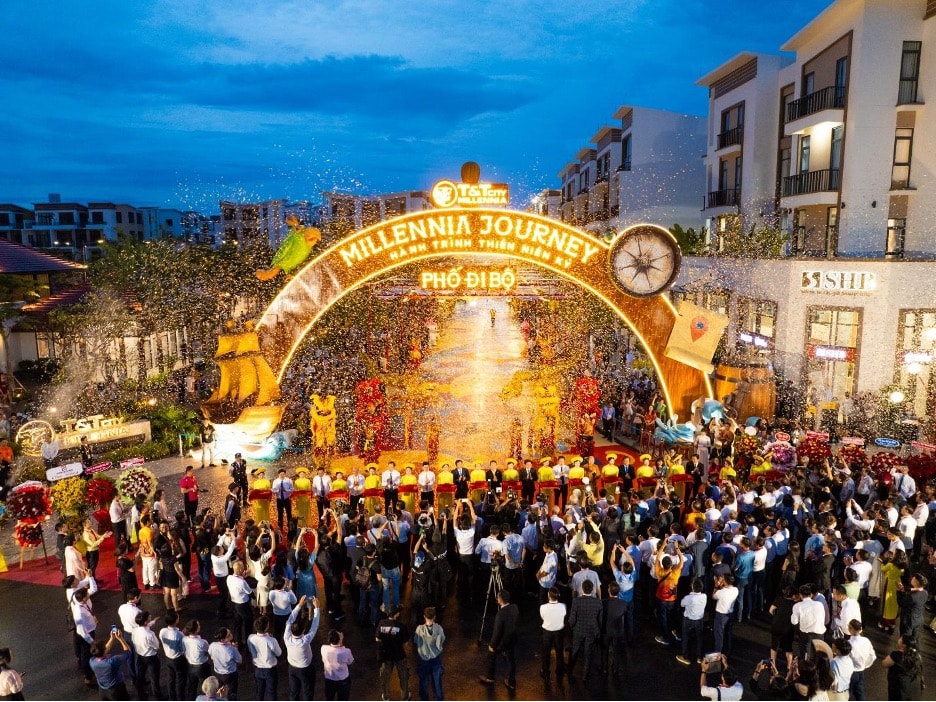 Những công trình điểm nhấn như phố đi bộ Millennia Journey – Hành trình Thiên niên kỷ và Dòng sông Ánh sáng sẽ góp phần gia tăng giá trị của dự án.