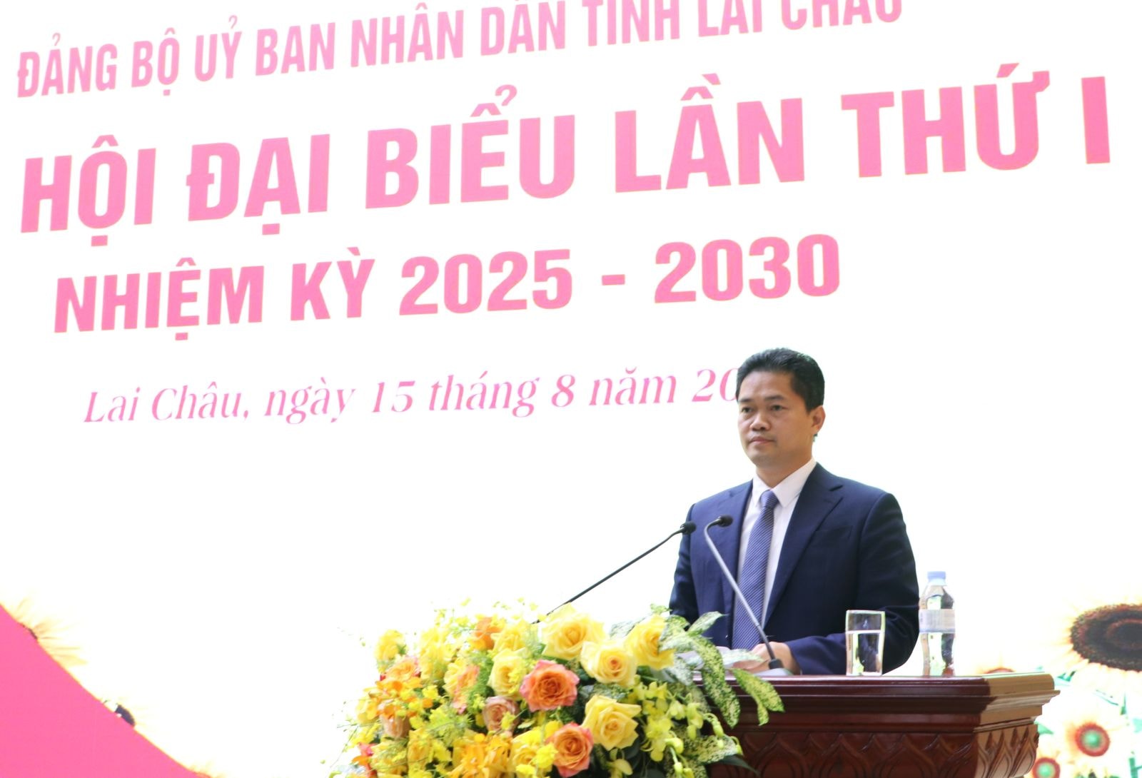 Vũ Mạnh Hà - Ủy viên Dự khuyết Ban Chấp hành Trung ương Đảng, Phó Bí thư Thường trực Tỉnh ủy phát biểu chỉ đạo tại Đại hội.