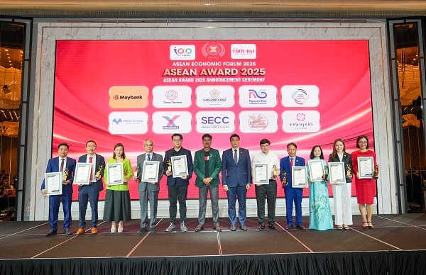 Các doanh nghiệp ASEAN được nhận Giải thưởng TOP 10 Thương hiệu nổi tiếng ASEAN 2025