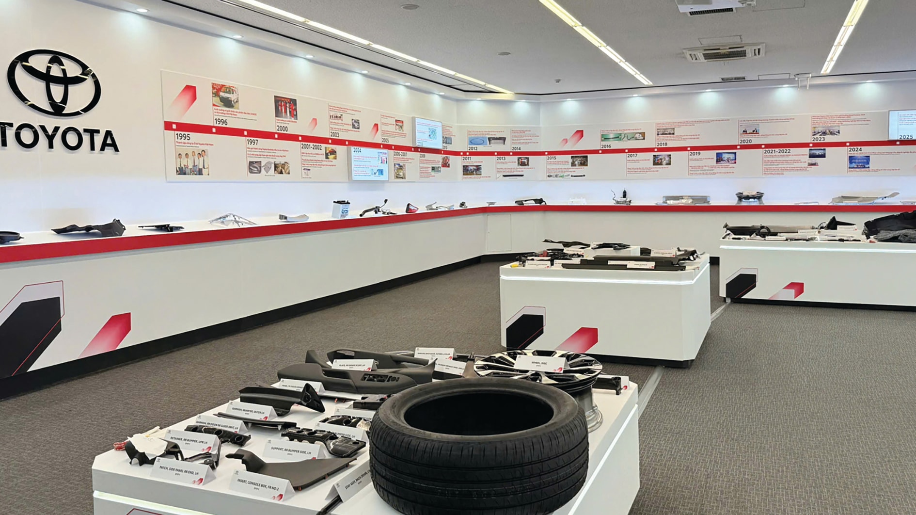 Những linh kiện ô tô của Toyota Việt Nam được nội địa hóa.