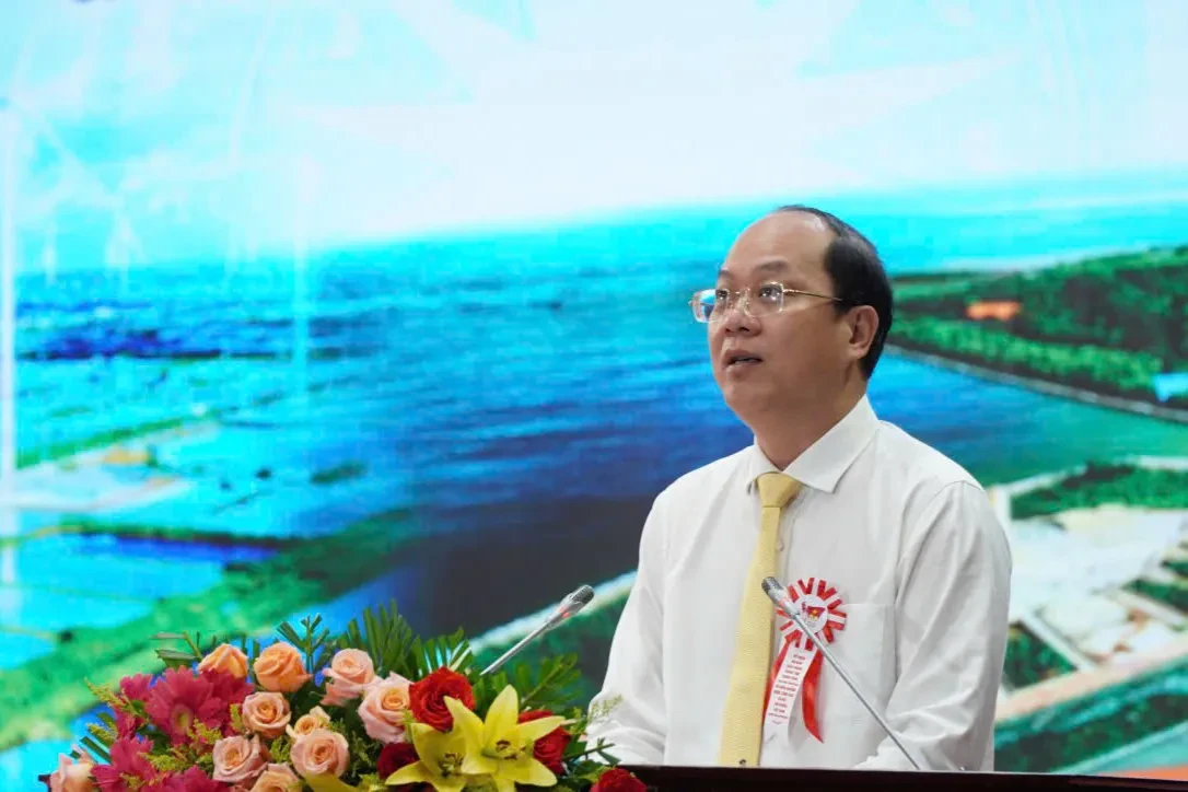 Bí thư Tỉnh ủy Cà Mau Nguyễn Hồ Hải phát biểu tại buổi lễ1