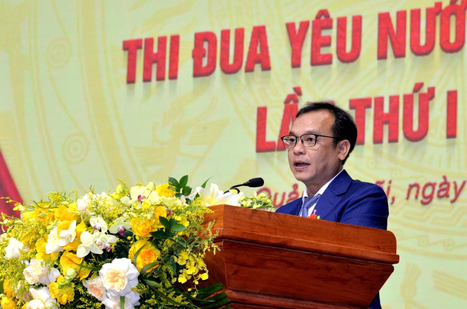 Ủy viên dự khuyết Trung ương Đảng, Phó Bí thư Thường trực Tỉnh ủy, Trưởng Đoàn ĐBQH tỉnh, Chủ tịch Ủy ban MTTQVN tỉnh U Huấn phát biểu chỉ đạo tại Đại hội
