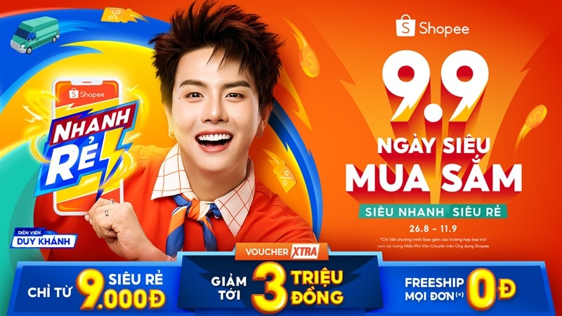 1. Shopee “9.9 Ngày Siêu Mua Sắm” - Siêu Nhanh, Siêu Rẻ