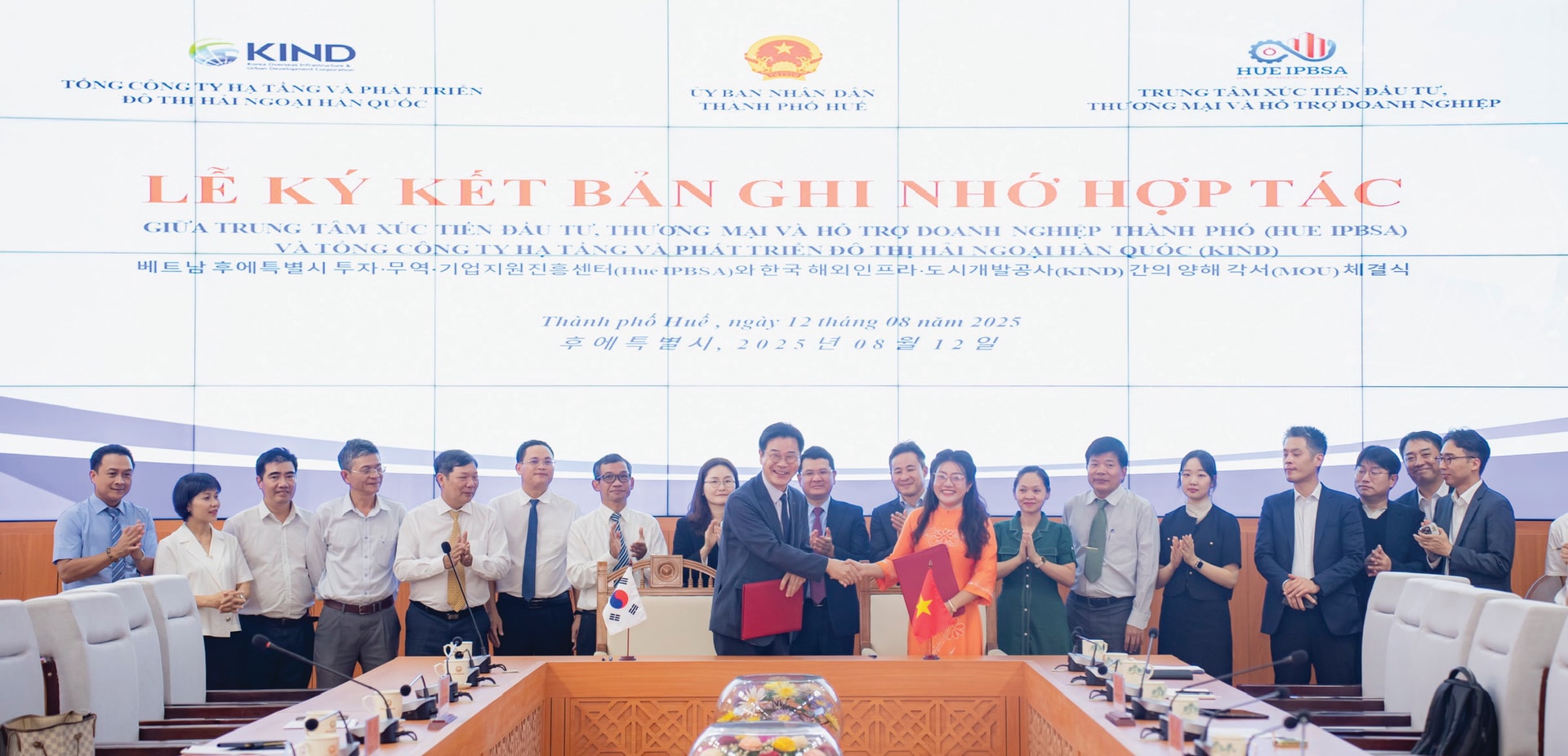 Hue IPBSA ký kết biên bản ghi nhớ hợp tác với Tổng Công ty Hạ tầng và Phát triển đô thị hải ngoại Hàn Quốc (KIND).