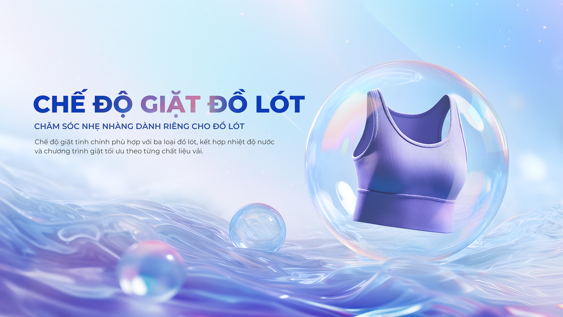 H2_Máy giặt 3 lồng Haier MultiWash tích hợp chương trình giặt đặc biệt cho đồ lót