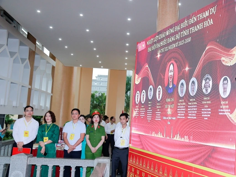 Thanh Hóa ứng dụng công nghệ sinh trắc học khuôn mặt với hệ thống phần cứng, phần mềm, camera AI tại khu vực tổ chức Đại hội