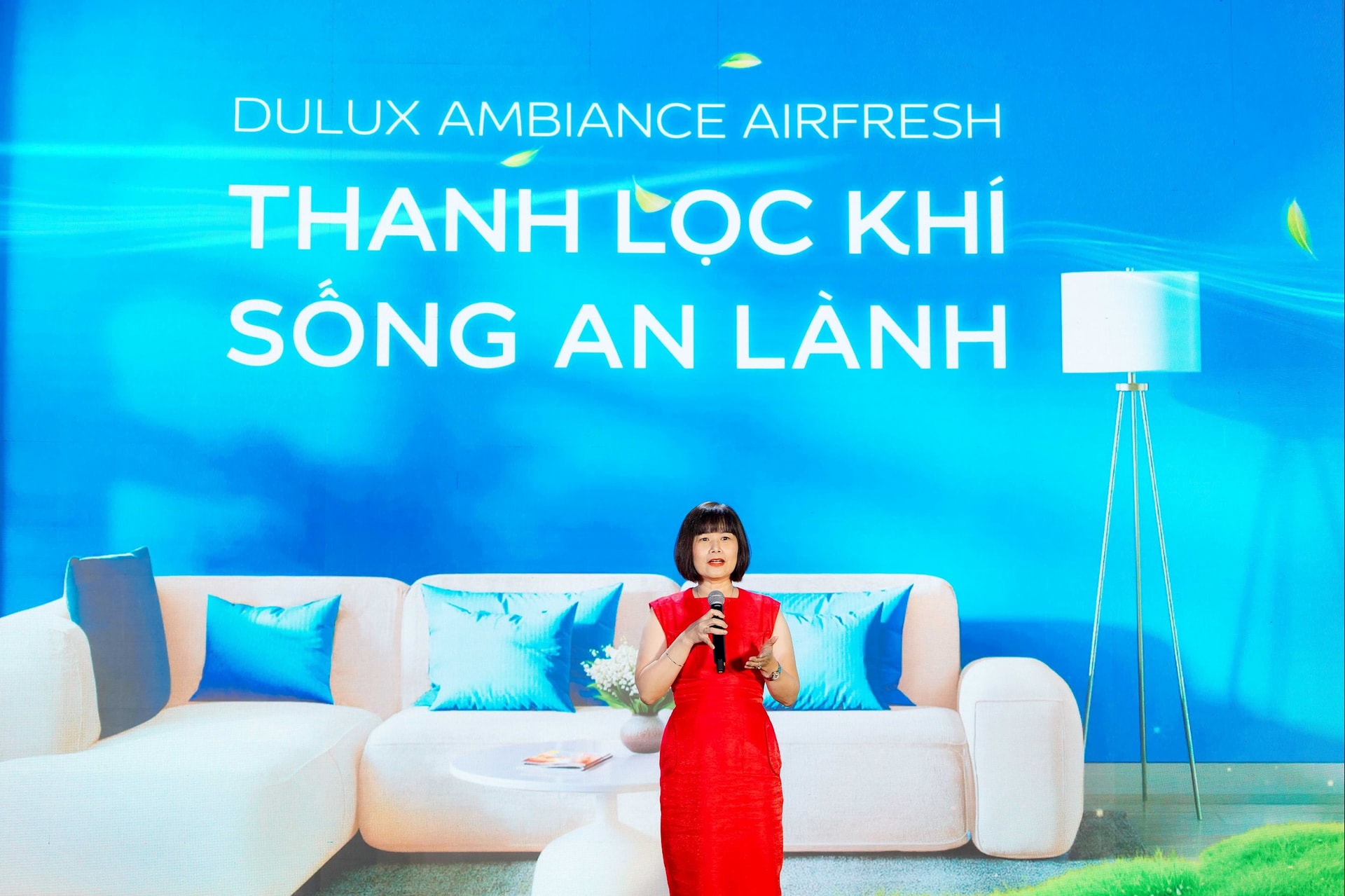 Ba Nguyen My Lan chia se tai buoi ra mat Dulux Ambiance AirFresh