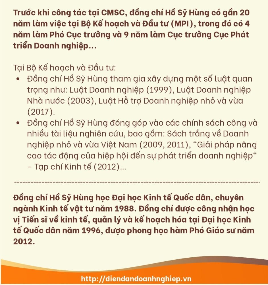Thứ trưởng Bộ Tài chính Hồ Sỹ Hùng được điều động làm Bí thư Đảng uỷ VCCI