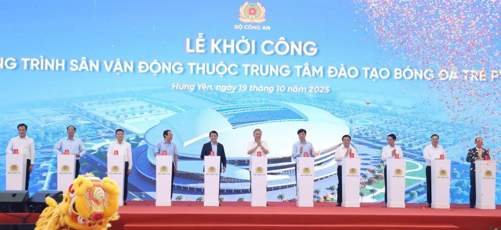 Tổng Bí thư Tô Lâm dự lễ khởi công xây dựng sân vận động tiên tiến hàng đầu thế giới