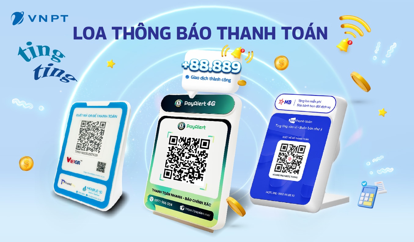 VNPT cung cấp đa dạng các loại Loa thông báo thanh toán