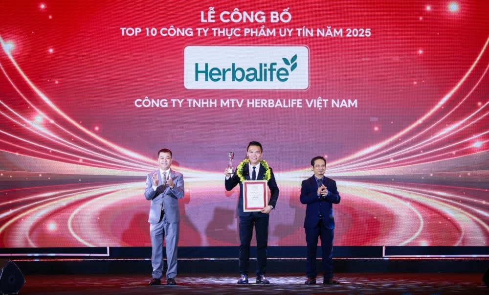 Herbalife Việt Nam được vinh danh Top 10 Công ty Thực phẩm Uy tín lần thứ năm liên tiếp
