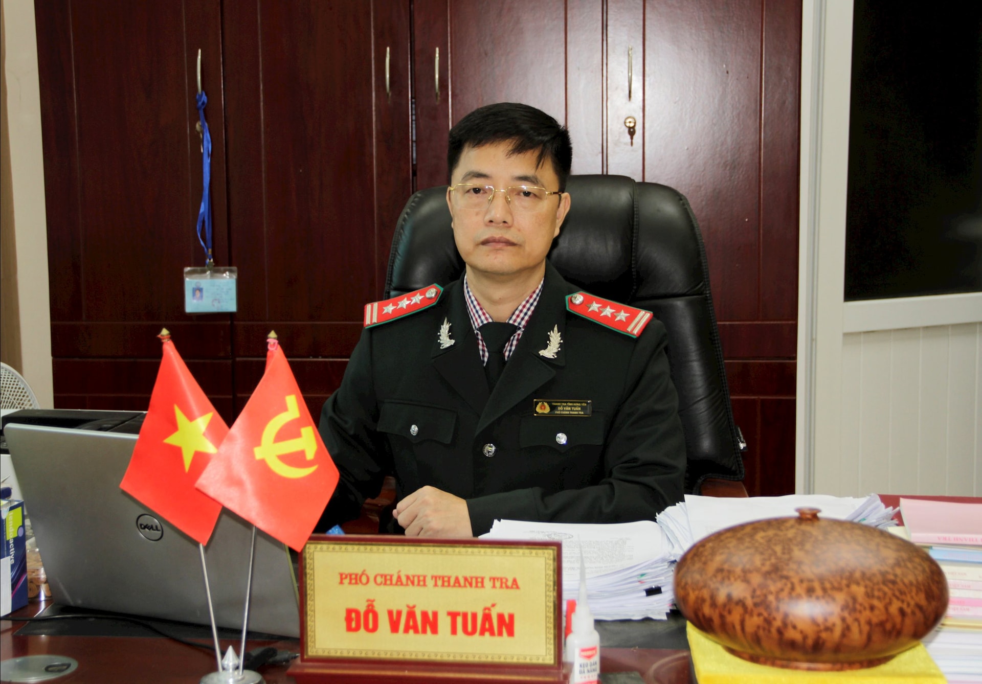 Phó Chánh Thanh tra tỉnh Hưng Yên Đỗ Văn Tuấn trao đổi với phóng viên Diễn đàn Doanh nghiệp