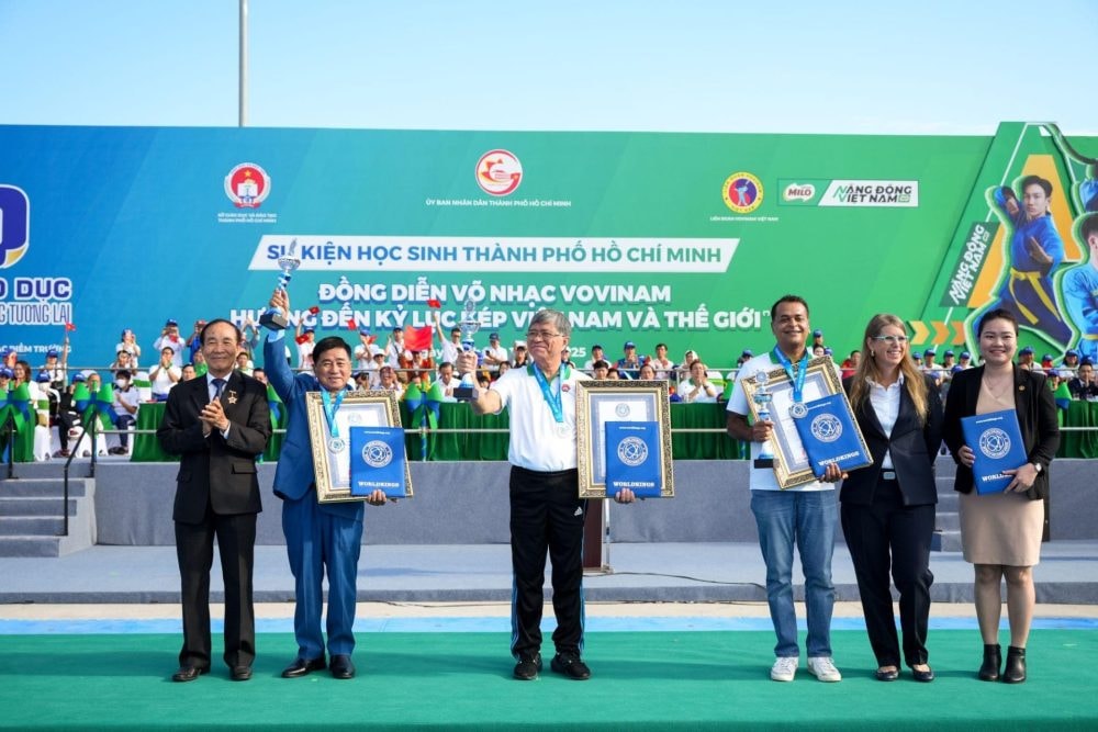 60.000 học sinh TP.HCM xác lập kỷ lục kép với màn đồng diễn Vovinam ấn tượng