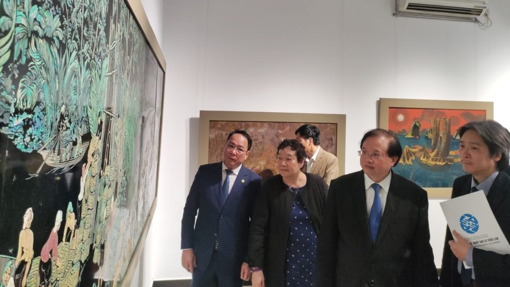 Khai mạc Triển lãm nghệ thuật sơn mài hướng tới chào mừng Đại hội Đảng toàn quốc lần thứ XIV