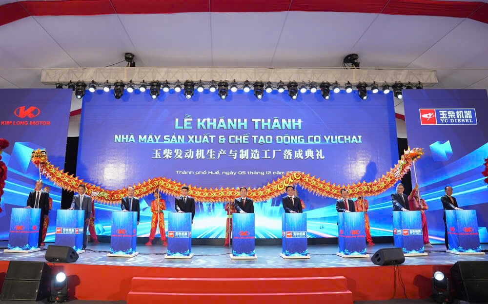 KIM LONG MOTOR Huế khánh thành Nhà máy đầu tiên tại Việt Nam sản xuất & Chế tạo động cơ đạt tiêu chuẩn quốc tế