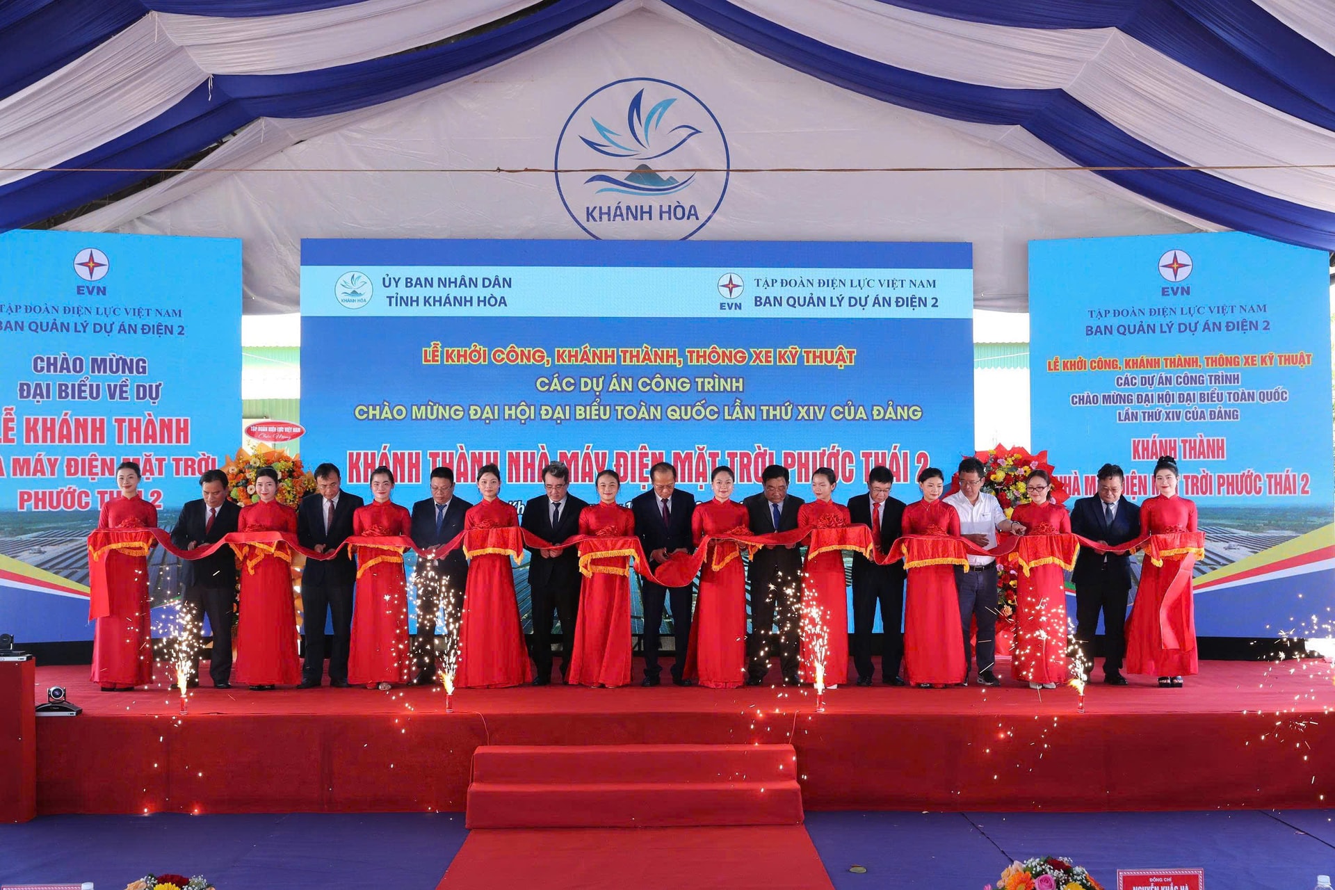 Cắt băng khánh thành nhà máy ĐMT Phước Thái 2