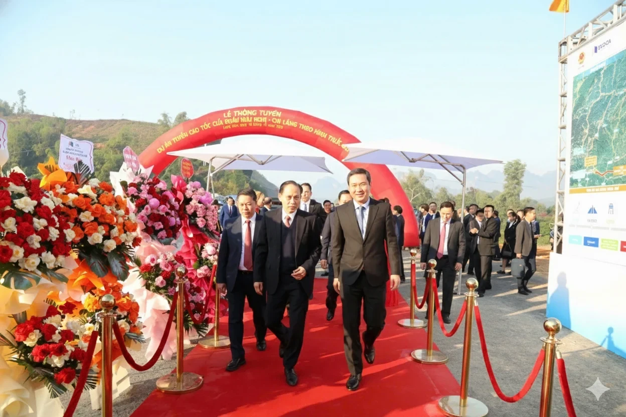 Lãnh đạo Bộ Ngoại giao và UBND tỉnh Lạng Sơn có mặt tại buổi Lễ. Ảnh- Hoàng Tính