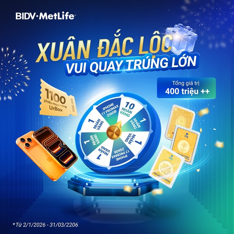 BIDV Metlife - “Xuân đắc lộc – Vui quay trúng lớn”