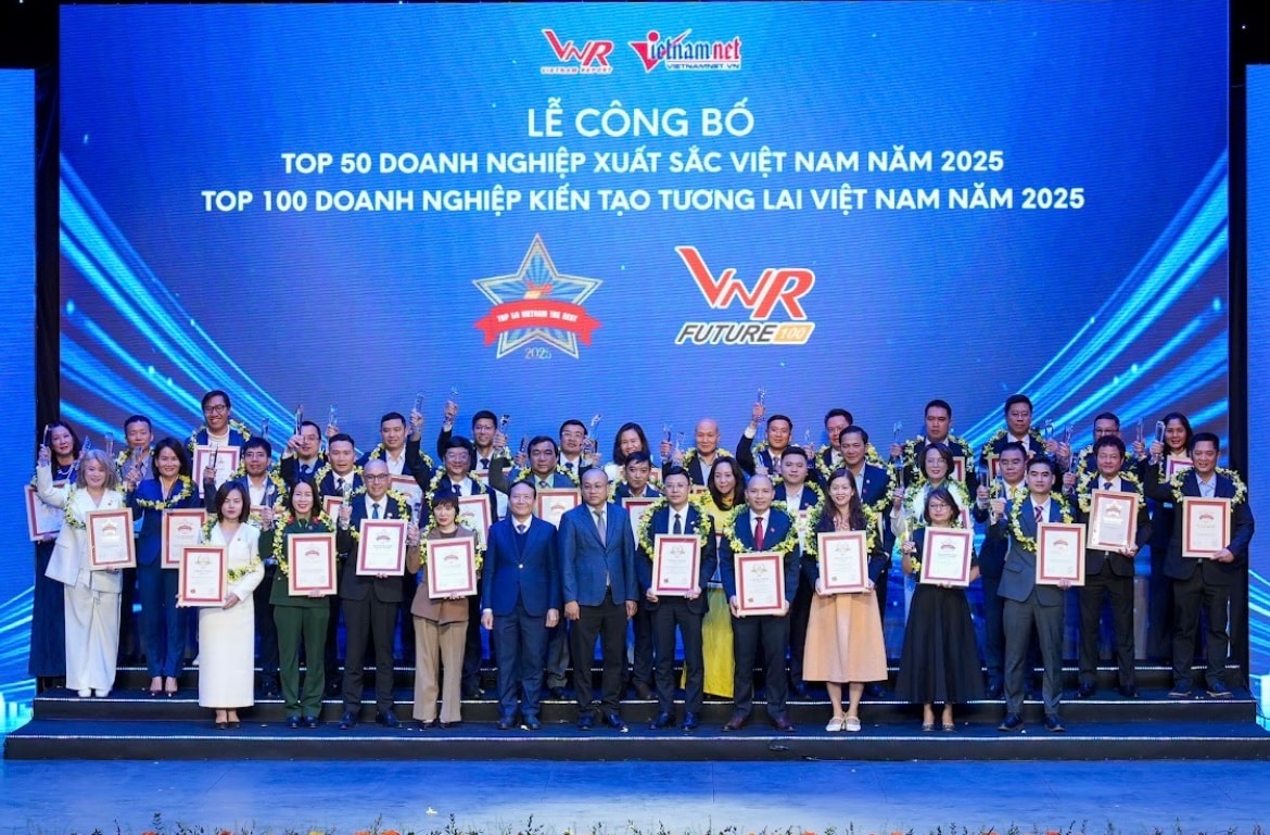 Tóp 50 doanh nghiệp xuất sắc và 100 doanh gnhiệp kiến tạo tương lai Việt nam năm 2025