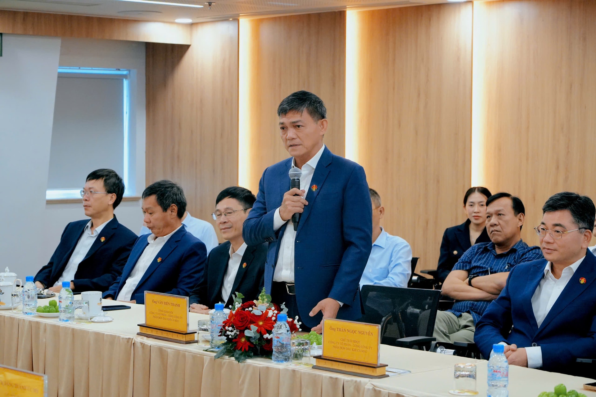 Ông Văn Tiến Thanh - Tổng Giám Đốc Tổng Công ty Phân bón Dầu khí Cà Mau phát biểu tại sự kiện