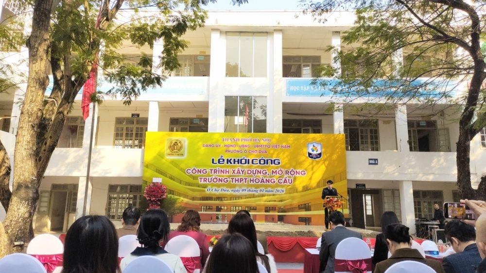 Khởi công Dự án xây dựng, mở rộng Trường THPT Hoàng Cầu