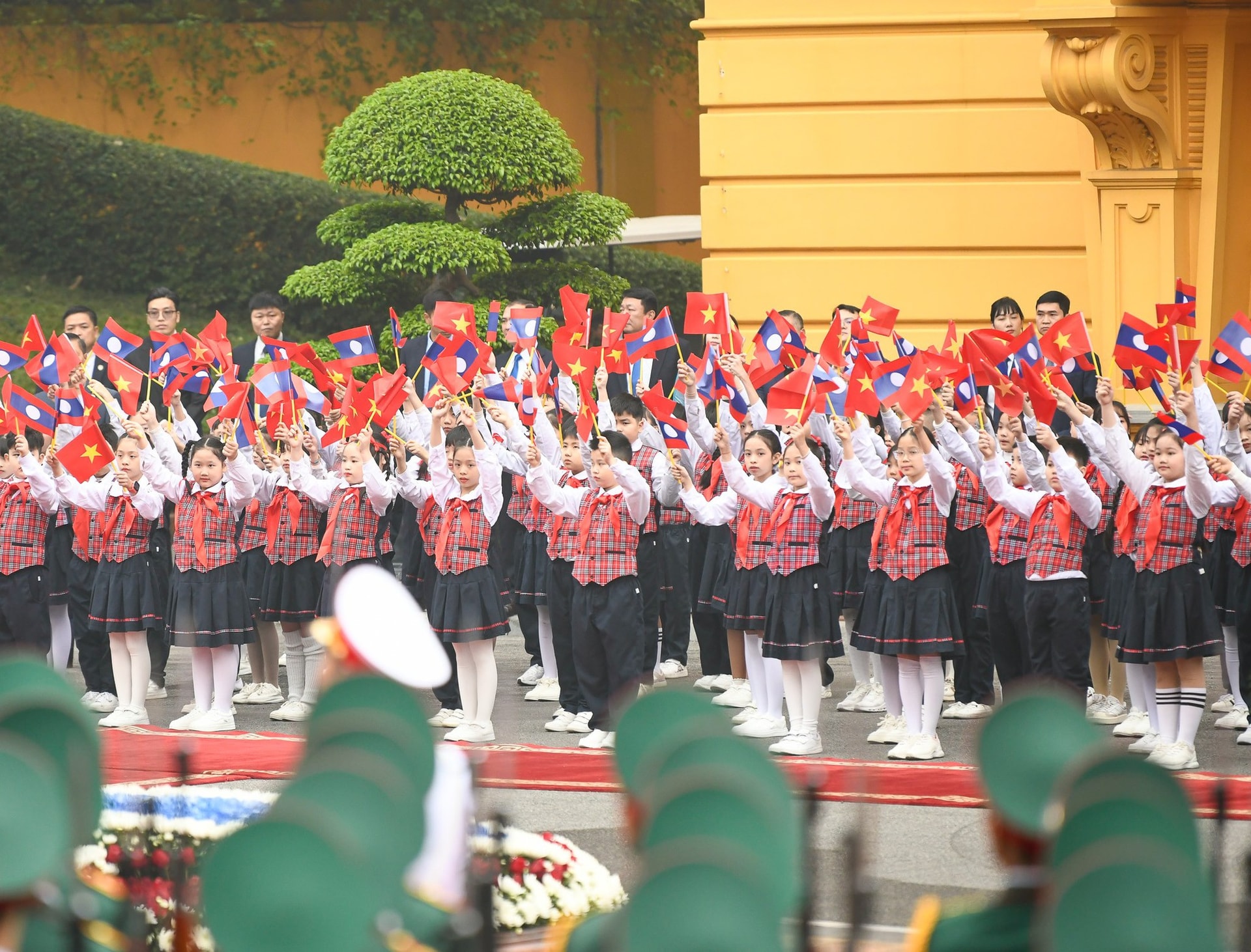 Tổng Bí thư Tô Lâm chủ trì Lễ đón Tổng Bí thư, Chủ tịch nước Lào Thongloun Sisoulith- Ảnh 4.