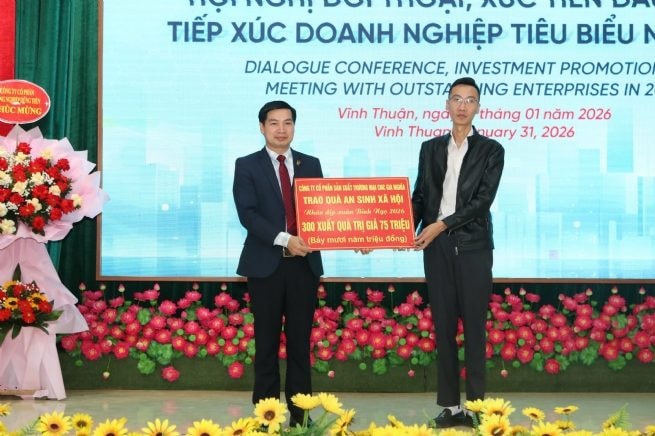 Xã Vĩnh Thuận đối thoại, xúc tiến đầu tư với doanh nghiệp tạo động lực phát triển giai đoạn 2026-2030 Xã Vĩnh Thuận đối thoại, xúc tiến đầu tư với doanh nghiệp tạo động lực phát triển giai đoạn 2026-2030