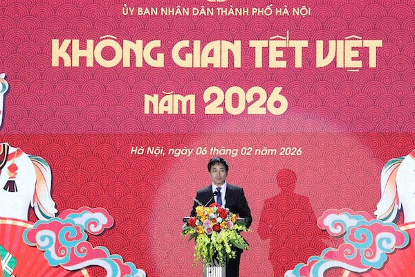 Ông Nguyễn Ánh Dương, Phó Giám đốc Sở Công Thương Hà Nội phát biểu khai mạc