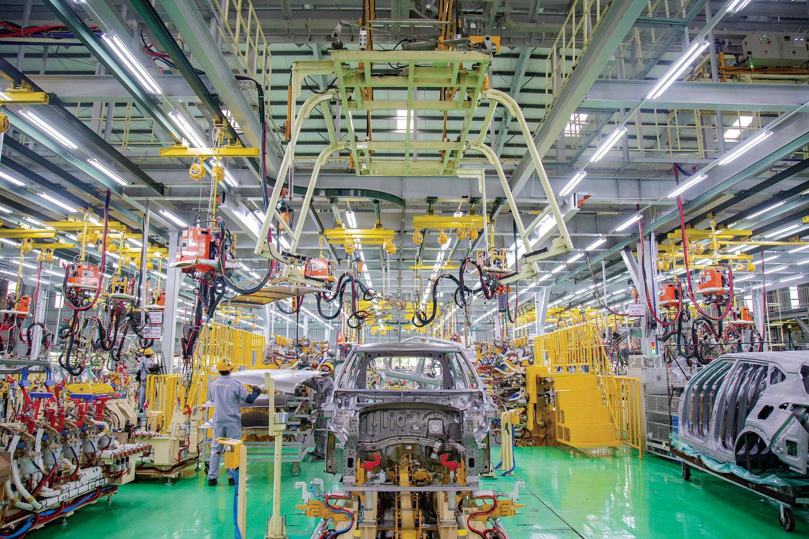 Dây chuyền sản xuất khung xe của Thaco tại Chu Lai ( Đà Nẵng).