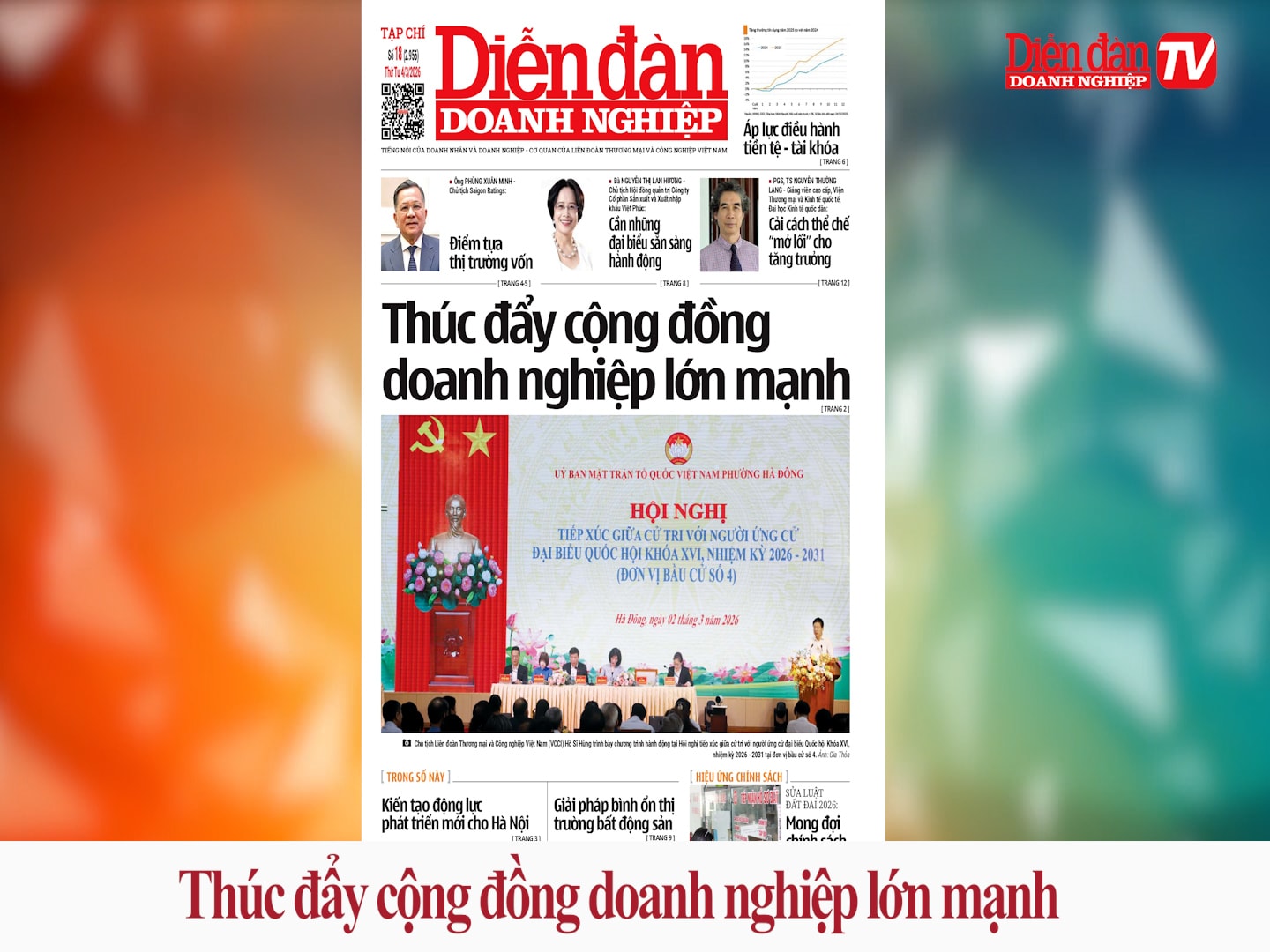 ĐIỂM BÁO NGÀY 4/3: Thúc đẩy cộng đồng doanh nghiệp lớn mạnh