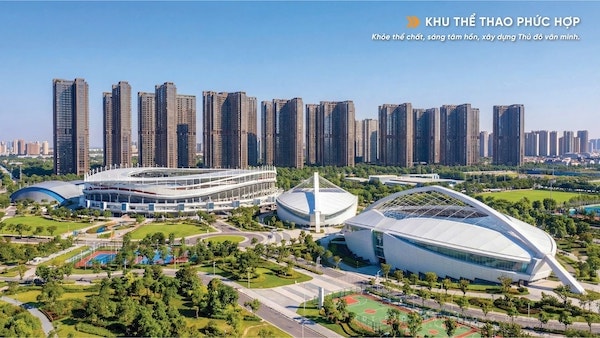 Hà Nội đang định vị là trung tâm kiến tạo, giữ vai trò dẫn dắt, định hình mô hình và tư duy phát triển mới của vùng và cả nước. Trong ảnh: Phối cảnh dự án Khu đô thị đa mục tiêu Bắc Thăng Long Urban City.