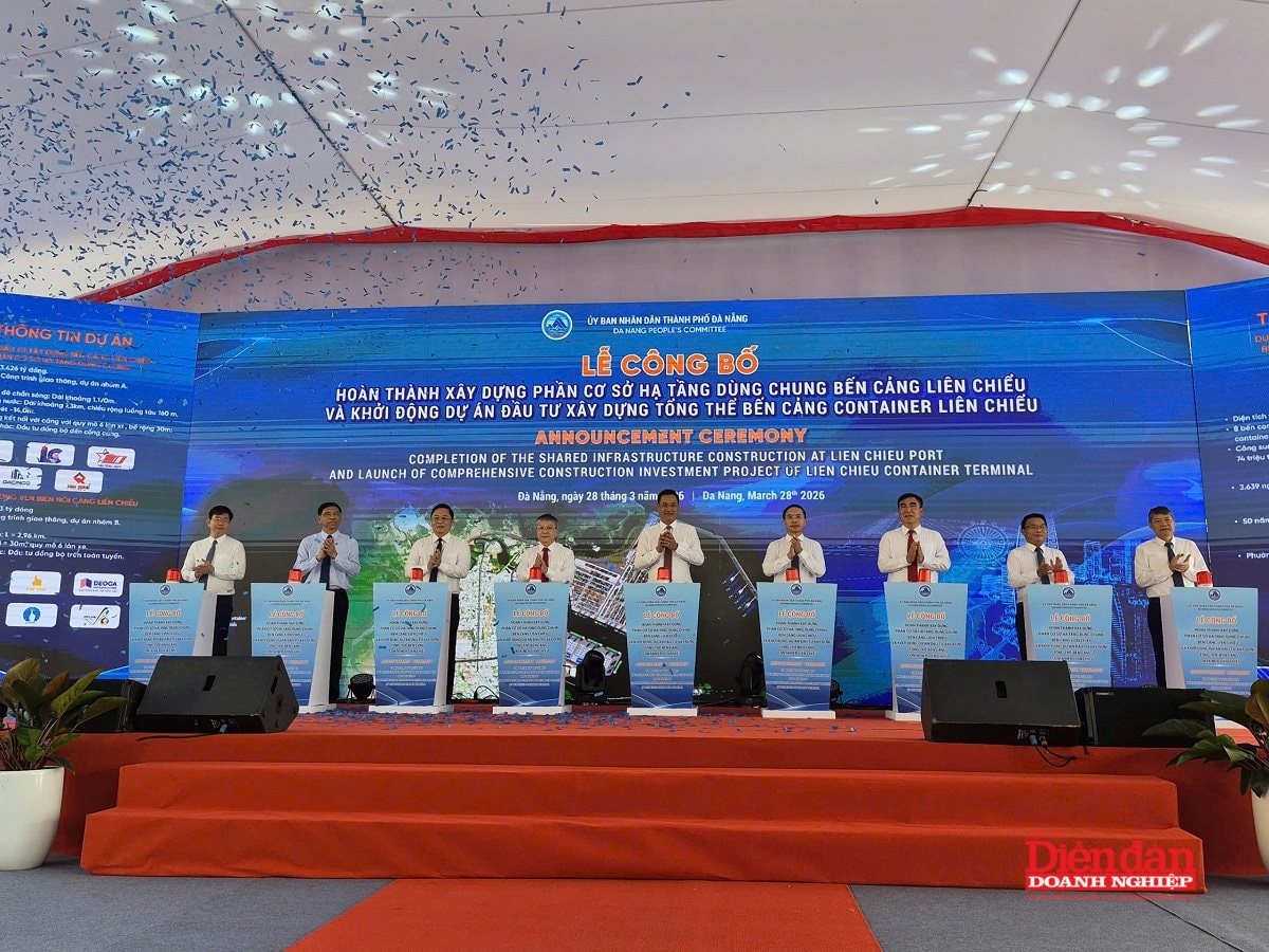 Đà Nẵng: Hoàn thành phần cơ sở dùng chung cảng Liên Chiểu hơn 3.400 tỷ đồng