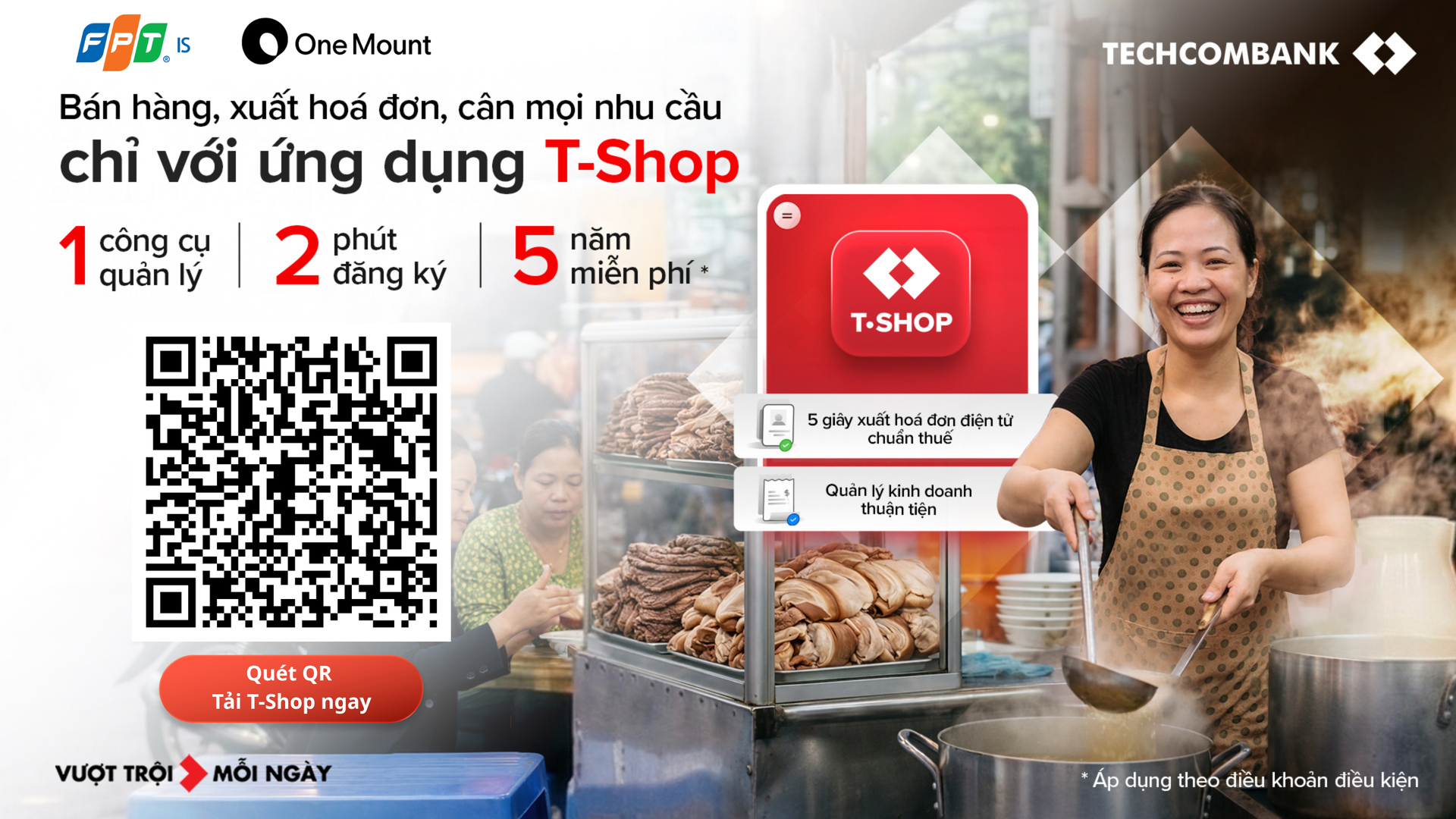 Techcombank ra mắt ứng dụng T-SHOP đồng hành cùng hộ kinh doanh