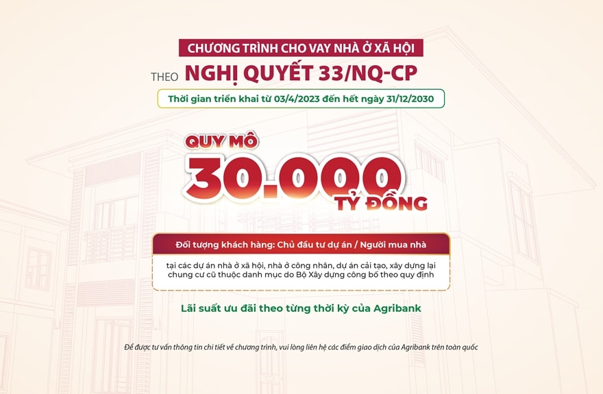 Chương trình cho khách hàng trẻ dưới 35 tuổi vay mua nhà ở xã hội quy mô 10.000 tỷ đồng