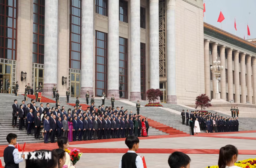 Lễ đón trọng thể Tổng Bí thư, Chủ tịch nước Tô Lâm thăm cấp Nhà nước đến Trung Quốc- Ảnh 3.