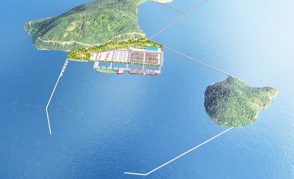 1. Ảnh Phối cảnh cảng tổng hợp lưỡng dụng Hòn Khoai