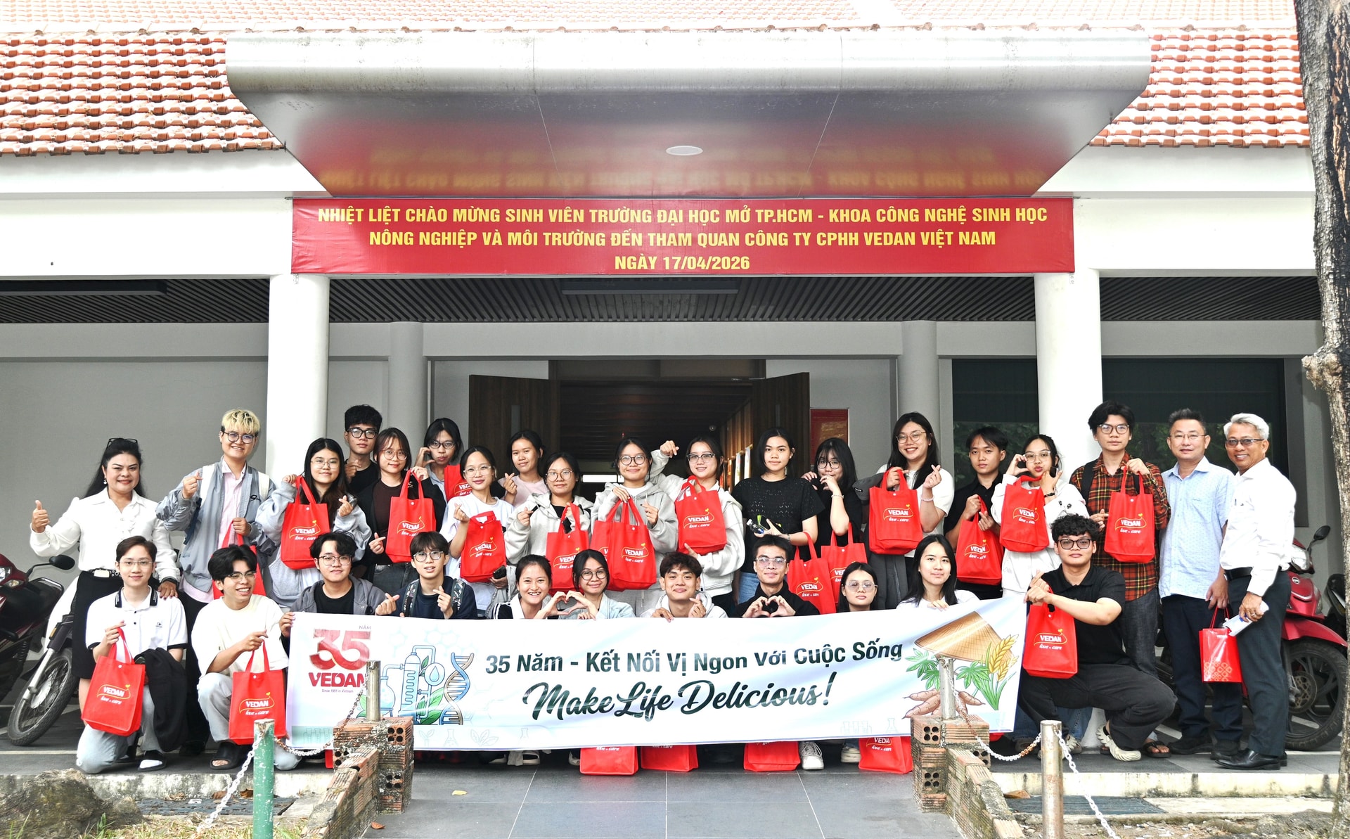 Đại học Mở Tp.HCM (khoa Công nghệ Sinh học Nông nghiệp và Môi trường) tham quan Vedan