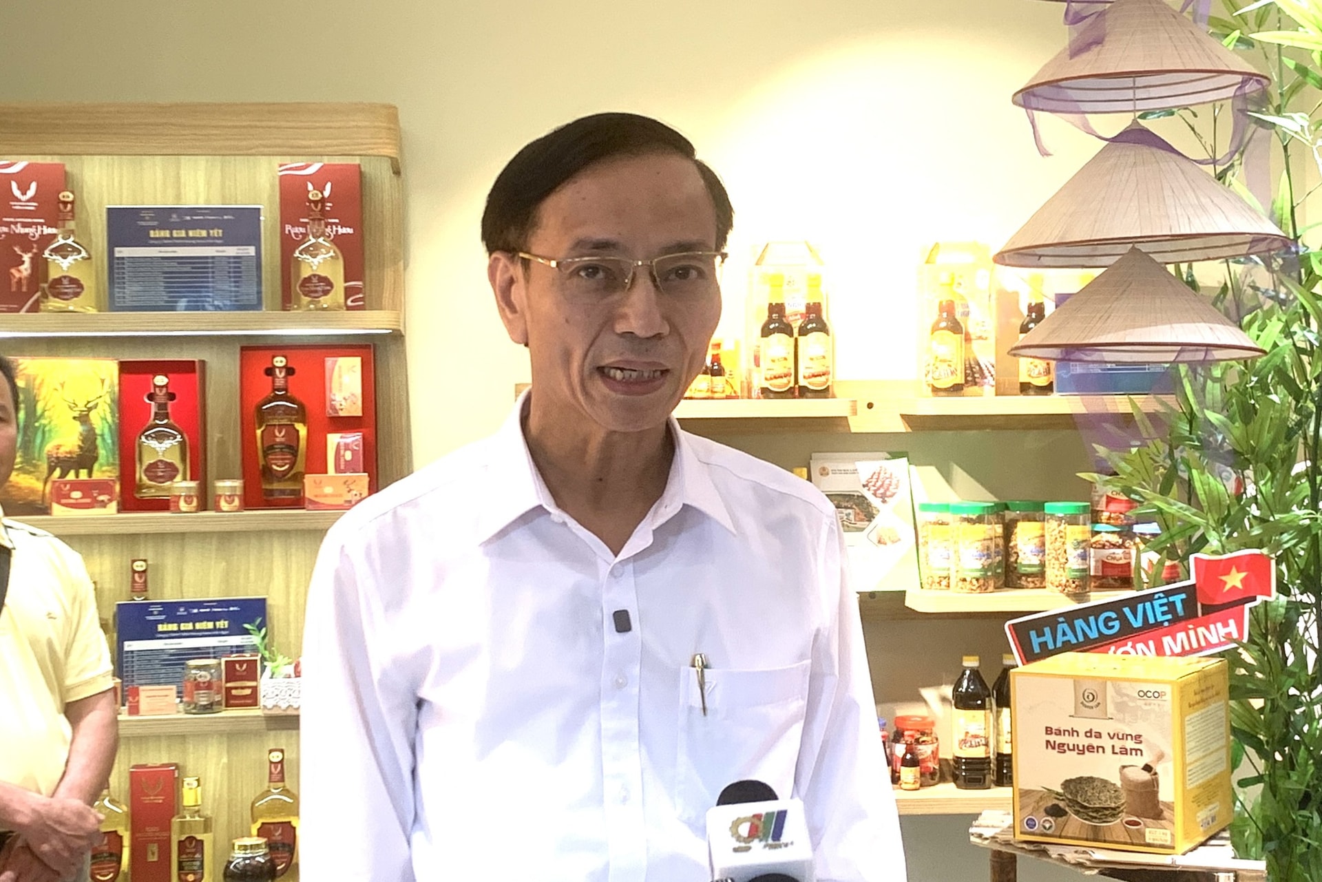 Ông Lê Trung Phước, Giám đốc Sở Công Thương tỉnh Hà Tĩnh tại sự kiện Sức sống hàng Việt