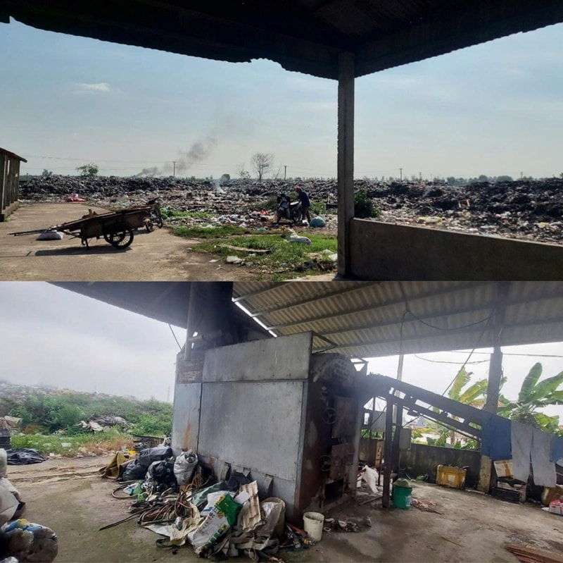 Mạng lưới lò đốt quy mô nhỏ tại 43 xã sau gần một thập kỷ vận hành đã hoàn toàn rệu rã (Ảnh: Công an Hưng Yên)