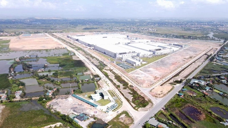 Với tổng diện tích hơn 628ha, đến nay KCN Sông Khoai đã hoàn thành giải phóng mặt bằng được hơn 445ha (Ảnh: MQG)