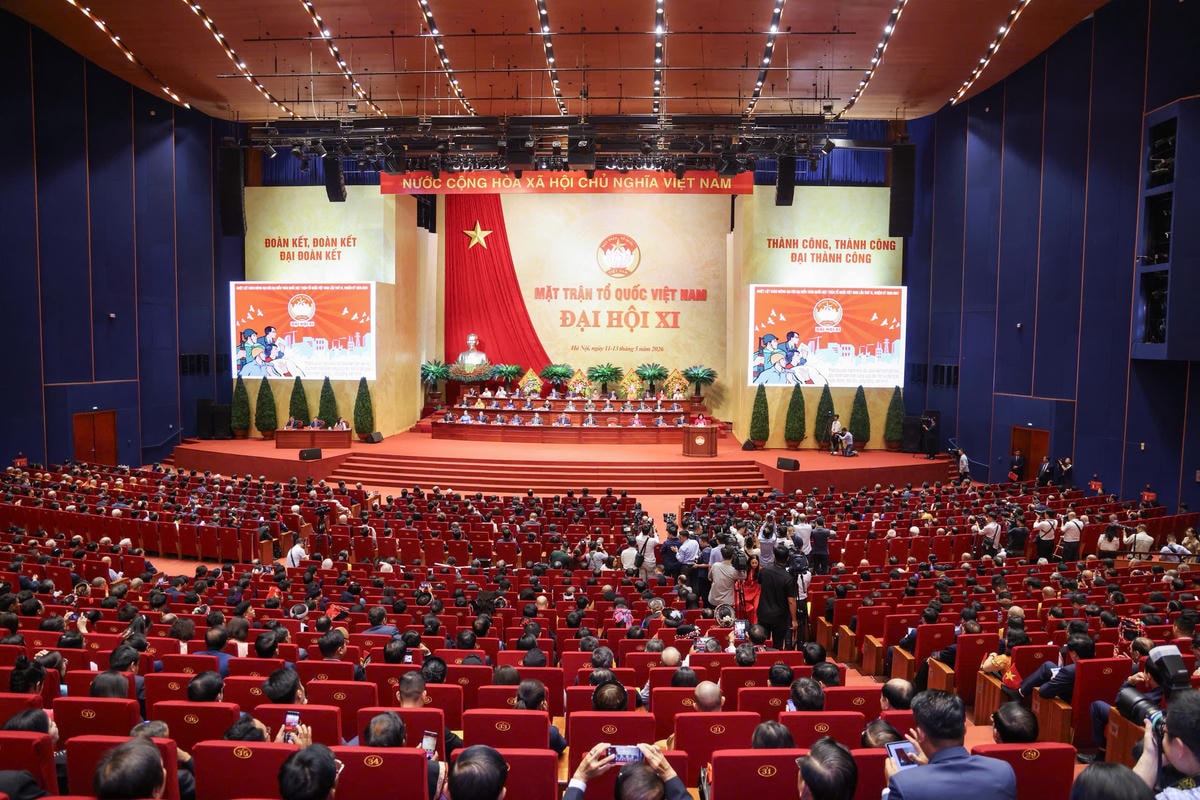Toàn cảnh phiên khai mạc trọng thể Đại hội MTTQ Việt Nam lần thứ XI. ảnh: Quang Vinh. 